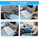 Happy Nest Toddler Airplane Bed & Airplane Seat Extender for Kids - Portable Foot Rest for Children Flights, Soft Velvet Toddler Plane Bed, Lightweight Machine Washable Travel Essentials (Gray)