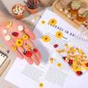 100Pcs Resin Bee and Sunflower Charms for Crafts Bumblebees