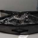 Onlyeasy Under Bed Shoe Storage Organizer with Sturdy Handles and Clear Window 1 Pack Fits 12 Pairs, Premium Foldable Underbed Shoes Container Box for Closet, Breathable, Linen-like Black, MXAUBSB1P