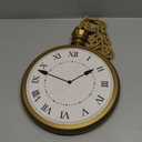 Nicky Bigs Novelties Jumbo Clock Necklace Prop 10 Oversized Clock on 16 Chain White Rabbit Flavor HipHop Costume Accessory Lightweight Plastic Cosplay Halloween Decoration