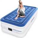 CHERIMOR Twin XL Air Mattress with Built-in Pump, 18" Raised Comfort, 80 Length, 48Hr Leak-Proof Test, Upgraded Honeycomb Pillar Design, Supports 500 lbs, 2-Min Inflation for Home Guests-Blue