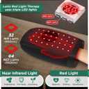 Lunix LX37 Carpal Tunnel & Wrist Pain Relief Device, Touchscreen Red Light Therapy for Hands with Arthritis, Cordless Air Compression Hand Massager, Charcoal Black