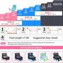 Nattork Roller Skates for Kids Boys Girls, 4 Size Adjustable Rollerskates with Light Up Wheels for Children Beginners for Outdoor Indoor (Large (3-6), Purple)