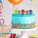 ArtCreativity 144 Mini Robot Figurines, Assorted Colors & Poses, Cupcake Toppers, Goodie Bag Fillers, Party Favors for Kids