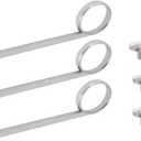 Jiayouy 3 Set B Flat Trumpet Valve Slide Finger Ring with Holder Screw for Trumpet Accessory Replacement