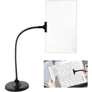 4X Magnifying Glass with Stand, 10"x6" Flexible Gooseneck Magnifying Glass, Large Page Magnifier for Reading Small Prints, Low Vision & Seniors(Black) 4X Magnifying Glass with Stand, 10"x6" Flexible Gooseneck Magnifying Glass, Large Page Magnifier for Reading Small Prints, Low Vision & Seniors(Black)