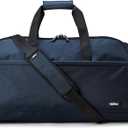 Halfday Convertible 2-in-1 Premium Garment Duffel Weekender Bag 45L: Wrinkle-Free Travel (Hanging Suit Compartment, Shoe Pockets, Trolley Sleeve), Balistic Nylon Carry-on, Pacific