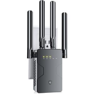 2026 New WiFi Extender Internet Booster for Home, Long Range up to 18ksq.ft, Wireless Internet Repeater Routers Signal Amplifier for Home, 15X Speed Access Point Ethernet Port, Mesh WiFi, 1-Tap Setup