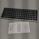 TECKNET Bluetooth Keyboard Rechargeable, 4-Device (2.4G+3BT) Wireless Keyboard, Ultra-Slim Quiet Typing, 14 Hotkeys Computer Keyboard for PC/Laptop/Smart TV/Tablet/iPad (Sliver+Black)