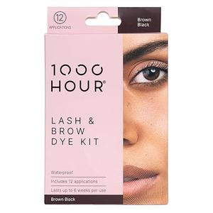 1000 Hour Professional Formula Lash & Brow Kit - Defined Brows w/a Long-Lasting Formula with Eyebrow Mascara - Brow Gel for Stunning Brows that Last Up To 6 Weeks with 12 Applications - Brown Black