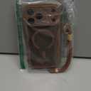 Magnetic for iPhone 17 Pro Max Case, Cute Wavy [Full Camera Protection] [Fit for MagSafe], 1X Screen Protector+1X Wrist Strap, Trendy Matte Women Girly Phone Case for iPhone 17 Pro Max 6.9", Brown