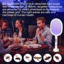 Electric Fly Swatter Racket, Upgraded 4000V Detachable Electric Bug Zapper with Dual Modes, Mosquito Zapper Racket with Type-C Rechargeable Base, Fly Killer for Indoor Outdoor, 1 Pack