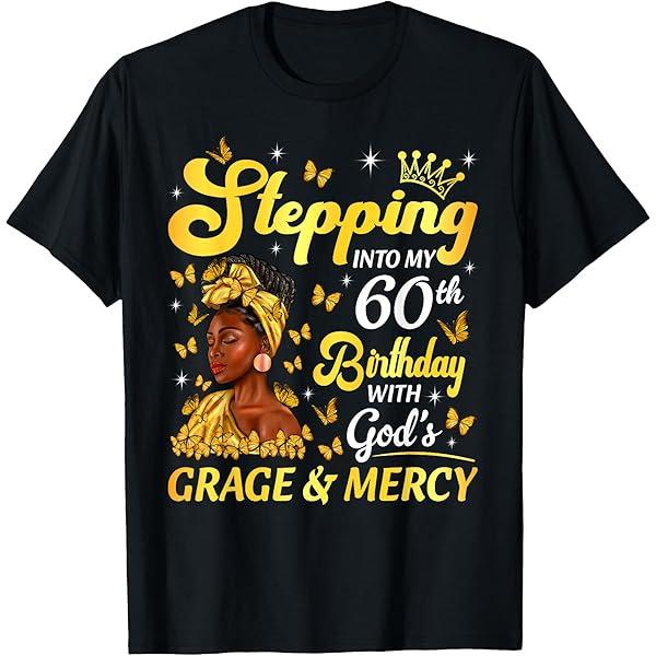 Stepping Into My July Birthday Afro Woman Religious Bday T-Shirt L (Light Blue)