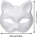 3 Pcs DIY Cat Fox Mask Paintable Blank Role Playing Halloween White Hand Painted Masks，Ages 14 +