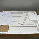 Ansefe Night Stand with Charging Station and Ambient Light, LED Nightstand with USB-C Ports and Outlets, Morden Bedside Table with 2 Drawers and Open Compartment, End Table for Bedroom, White