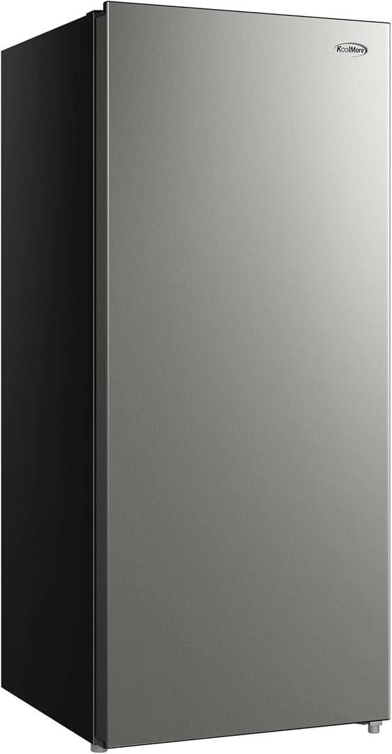KoolMore 7 Cu. Ft. Garage Ready Convertible Upright Manual Defrost Freezer/Refrigerator in Stainless Steel