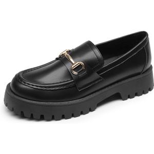 DREAM PAIRS Loafers for Women Platform Chunky Penny Loafer Slip On Casual Dressy Business Shoes with Arch Support