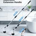 Powerful Electric Spin Scrubber, for Mom, Cordless Cleaning Brush, 90-Min Extended Runtime, Telescopic Long Handle, 8 Replaceable Heads, 2 Speeds for Bathroom, Floor & Glass