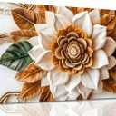 Tarfupth Boho Flower Canvas Wall Art for Living Room White and Brown Large Canvas Prints Botanical Pictures for Bedroom Office Home Decor 20"x40"