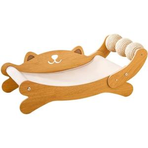 Cat Scratch Pad with Replacement Scratching Felt, Large Cat Scratcher Bed Hammock Lounge for Scratching Pad, Protects Furniture,Kittens Gifts (Burlywood)