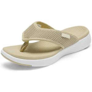 DREAM PAIRS Women's Arch Support Soft Cushion Flip Flops Thong Sandals, Size 7