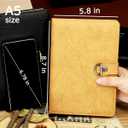 Gifts for Him, Journal for Men, Vintage Leather Diary for Writing, A5 256 Kraft Pages College Ruled Notebook, Personal Planner Organizer Gift Set (Black Set)