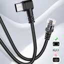 PD3.0 Radar Detector Cable, with Type-C to RJ11 Plug ,Replacement Radar Detectors Power Cable,for Escort Passport 9500i MAX360 Uniden R1 R3 DFR8 DFR9 Radenso XP Beltronics STI Radar Detector and more