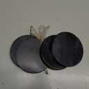 Thirstystone 4 Pack Natural Black Marble Round Coasters with Protective Felt Feet on The Bottom 4" Diameter Elegant Heat Tolerant Easily Wipes Clean