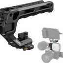 SMALLRIG Lightweight NATO Top Handle, Quick Release NATO Grip w/NATO Rail for DSLR Camera Cage, Universal Top Handle with 5 Cold Shoe Adapters - 4345 Black