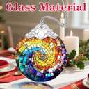 Christmas Ornament, Christmas Decoration, Stained Glass Ornament, Heirloom Keepsakes, Holiday Ornaments, Holiday Presents, Unique Xmas Gifts, Gift Exchange Ornaments, Gift Idea - Rainbow Spiral