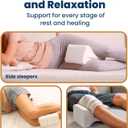 Everlasting Comfort Memory Foam Knee Pillow for Side Sleepers Sciatica Pain Relief Pillow, Removable Strap Support Leg Pillows for Sleeping Alignment, Knees, Back & Hip Cushion