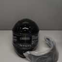 GLX GX11 Compact Motorcycle Helmet - Black, Large - Full Face w/ Tinted Visor, DOT Approved