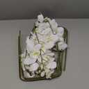 FagusHome 32" Artificial Phalaenopsis Flowers 6 Pcs Artificial Orchid Flowers Stem Plants for Home Dcor (6Pcs) (White)