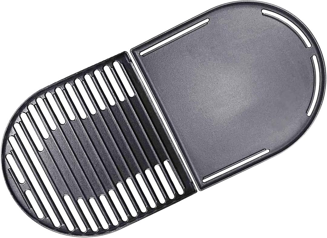 C1E (2-Pack) 13"12.4" Cast Iron Cooking Griddle and Grill Grates for Coleman Roadtrip Swaptop Grills LX LXE LXX