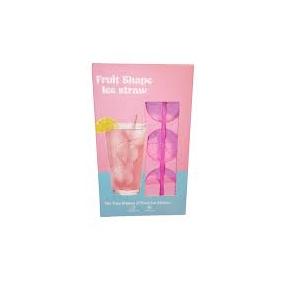 Fruit Shape Ice Straw, 3 Pack
