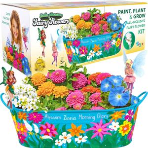 BRYTE Light Up Unicorn Terrarium Kit for Kids - Multicolor - Paint Set & Fairy Lights - Little Girl Crafts - Fairy Garden Kit with Gardening Tools for Kids Ages 412