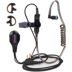 Acoustic Tube Earpiece with Mic for Motorola Walkie Talkies, Surveillance Headset and PTT Compatible with Motorola 2 Way Radios BPR40/CP/CLS/DTR/PR/RDU/RMU Series (Black) Acoustic Tube Earpiece with Mic for Motorola Walkie Talkies, Surveillance Headset and PTT Compatible with Motorola 2 Way Radios BPR40/CP/CLS/DTR/PR/RDU/RMU Series (Black)