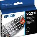 Epson 222 Claria Ink High Capacity Black Cartridge (T222XL120-S) Works with Workforce WF-2960, Expression XP-5200