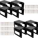 8 Pack Firewood Log Storage Rack Bracket Outdoor, Adjustable Heavy Duty Powder Coated Steel Holder,Fireplace Wood Storage, Log Holder