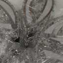 CLAIRDAI 20" Modern Crystal Chandelier, Flower Led Chandelier with K9 Crystal Acrylic, Cool White 6500K, 20" x 20" x 3.1" for Living Room