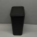 TIPGO Bathroom Trash Can with Lid, 4 Gallon / 15 Liter Small Garbage Can, Press Top Bin, Plastic Wastebasket with Pop-Up Lid for Bedroom, Living Room, Office (Black)