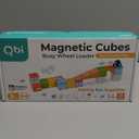 QBI Magnetic Blocks for Toddlers Ages 3+ | STEM Magnetic Block Tracks with Wheel Bulldozer & Tiles | 3D Colorful Magnet Building Blocks for Boys & Girls | Early Learning Sensory Toy – 21 Pieces