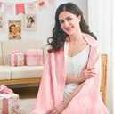 inhand Pink Knitted Throw Blanket for Couch Bed,Mothers Day/Mom Birthday Gifts for Mom from Daughter Son,Romantic Decor for Her Him Girlfriend Wife, Farmhouse Warm Woven for Women,50"x60"