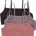 Hanes womens Comfortflex Fit Bralette Pack, Stretch Cotton Low-impact Bra, Moisture-wicking Cotton, 3-pa , 3-pack - String Crop Black/ Spiced Fig/ Terra Red, Medium US
