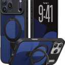 CASEKOO Geometric-Design for iPhone 17 Pro Case with Ultra-Magnetic Stand [16FT Military Protection] [Fit for MagSafe] Shockproof Slim Ring for iPhone 17 Pro Phone case 6.3", Ocean Blue