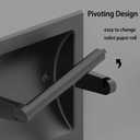 Matte Black Recessed Toilet Paper Holder for Regular Rolls,Contemporary Hotel Style Pivoting Toilet Tissue Holder Wall Mount Made of Metal, in Wall Toilet Paper Holder