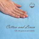 Set of 2 Fringe Throw Pillow Covers with Tassel Trim for Farmhouse Living Room,Soft Cotton & Cozy Linen, Boho Sytle Decorative Home (Baby Blue, 20x20 Inch)