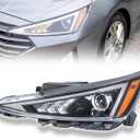 Headlight Assembly Compatible with 2019 2020 Hyundai Elantra with Bulbs (Driver Left Side)
