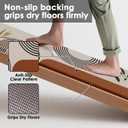 Kitchen Mats for Floor 2 PCS, Anti Fatigue Mat Set, Boho Cushioned Non Slip Waterproof Kitchen Rugs, Wipe Clean PVC Leather Runner for Sink, Laundry, Office, Kitchen Decor 17"x47"+17"x29", Brown, 17.3 X 47 Inch + 17.3 X 29 in