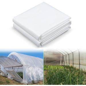 20 x 25 Ft 8 Mil Greenhouse Plastic Film Sheeting Cover UV Resistant Clear Polyethylene Film Green House Hoop Farm Plastic Cover for Gardening, Farming, Agriculture